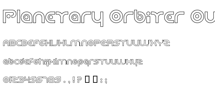 Planetary Orbiter Outline font